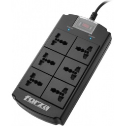 Alargue Zapatilla de Corriente con Proteccion de Sobretension FORZA FSP-06MN 6 tomas
