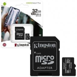 Memoria Micro SD Kingston 32GB Clase 10 Con Adaptador