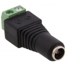 Conector 12v 2.1mm dc hembra para CCTV Camaras de Vigilancia