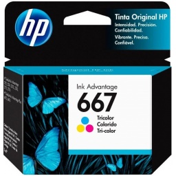 Cartucho Original HP 667 3YM78AL Color Para Deskjet 2375 2775 2776