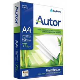 Papel Autor A4 75g Resma x500 Hojas