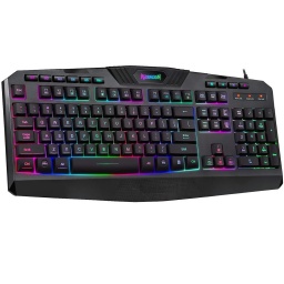 Teclado Redragon Harpe Pro K503A RGB Multimedia 5 Teclas Macro Negro