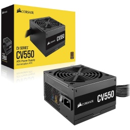 Fuente Gamer Corsair CV550 550W Reales 80 Plus Bronce Fan 120mm