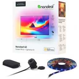 Kit Nanoleaf LEDs 4D Screen Mirror + Lightstrip 5.2M Cmara + Tira de luz TV / Monitor de Hasta 65''