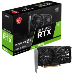 Tarjeta de Video MSI GeForce RTX 3050 6GB GDDR6 Ventus 2X OC PCIe 4.0 Dual Fan HDMI/D-Port