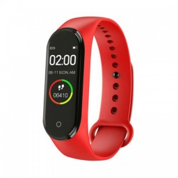 Reloj Inteligente Smart Watch Wrist Band con Bluetooth - Rojo