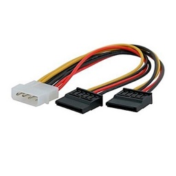 Cable de Poder Corriente de Molex a 2 SATA Tipo "Y"