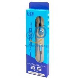 Cable de Audio Auxiliar ROCA 3.5mm a 3.5mm (2 Metros)