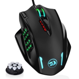 Mouse Gamer Redragon Impact M908 12400 Dpi Botones Programables Sensor Pixart