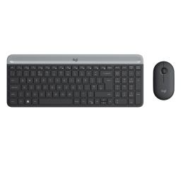 Combo Kit Teclado y Mouse inalambrico Logitech MK470 Silencioso y Batera de larga duracin - Negro