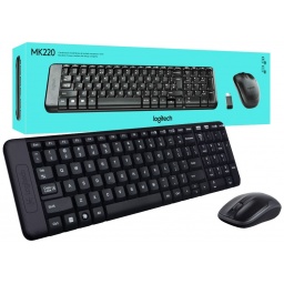 Combo Kit Teclado y Mouse inalambrico Logitech MK220