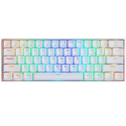 Teclado TKL 60% Redragon Draconic K530 RGB Gamer Inalambrico y Cableado - Blanco