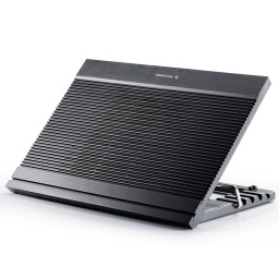 Soporte Bandeja Cooler para Notebook DeepCool N9 100% Aluminio Ventilador de 18cm Ajustable Inclinacion de 6 Posiciones