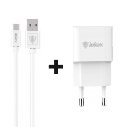 Cargador Inkax CD-27 5V/2.1A 220v a Puerto USB + Cable Lightning de 1 Metro