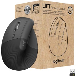 Mouse Vertical Ergonmico Inalambrico Logitech Lift para Zurdos 4000dpi Negro