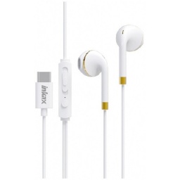 Auriculares Inkax EP-16 USB Tipo-C USB-C 1.2 Metros Blancos