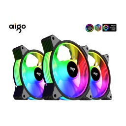 Kit De 3 Fanes Aigo AR12 Pro RGB Para PC ARGB
