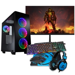 PC Gamer Completa AMD Athlon 3000g 8GB DDR4 240GB SSD Vega 3 Graphics WiFi + Monitor LED 19'' +  Combo