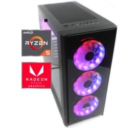 PC Computadora Gamer AMD Ryzen 5 5600 6 Núcleos 16GB DDR4 120GB SSD + 1TB HDD Gráficos AMD Vega 7