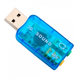 Tarjeta de Sonido USB Doble Salida 3.5 MM. Para Auricular y Mic