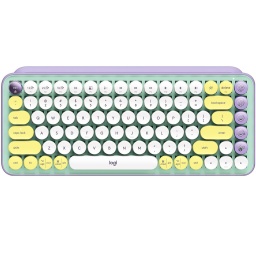 Teclado Inalambrico Mecanico Logitech Pop Keys USB y Bluetooth Emojis Personalizables - BlancoDaydream Mint