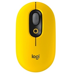 Mouse Inalambrico Logitech Pop USB y Bluetooth SilentTouch - NegroAmarillo