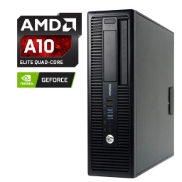 PC Computadora HP Quad Core A10-8770 16GB DDR4 120GB SSD + 500GB HDD Video GeForce 730 2GB Windows 10 Pro