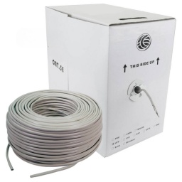 Bobina Cable de Red UTP NRG+ de 100 Metros Interior CAT5e 100% Cobre - Gris