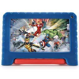 Tablet Multilaser Kids MARVEL Oficial Avengers Quad Core 32GB Android WiFi Bluetooth Estuche silicona anti-golpes