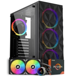 PC Computadora AMD Ryzen 5 5600G 16GB DDR4 240GB SSD + 1TB HDD Vega 7 con Refrigeracin Lquida