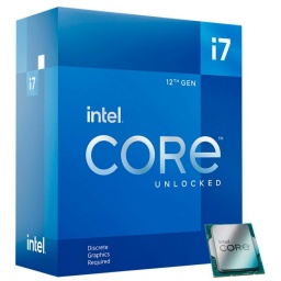 Micro Procesador CPU Intel Core i7-12700KF Unlocked Gaming Socket 1700 Generación 12 S/fan S/Video