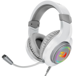 Auriculares Gamer Multiplataforma Redragon Hylas H260 Blanco con RGB con Micrfono y Cancelacin de ruido