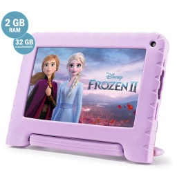 Tablet Multilaser Kids Disney Frozen Oficial Quad Core 32GB Android WiFi Bluetooth Estuche silicona anti-golpes