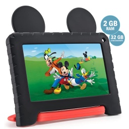 Tablet Multilaser Kids Disney Mickey Mouse Oficial Quad Core 32GB Android WiFi Bluetooth Estuche silicona anti-golpes