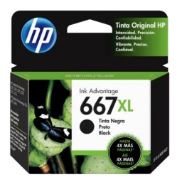 Cartucho Original HP (3YM81AL) 667 XL Negro de Alto Rendimiento Para Deskjet 1275 2374 2375 2376 2775 2776