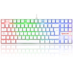 Teclado TKL Mecnico Retroiluminado Gamer Rgb Redragon Kumara K552 Switch Outemu Red - Blanco