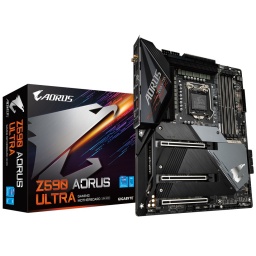 Motherboard Gigabyte Gamer Aorus Ultra Z590 Socket LGA1200 Para Intel Gen 10 y 11 PCIe 4.0 WiFi 6 NVMe RGB Fusion