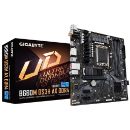 Motherboard Gigabyte B660M DS3H AX DDR4 LGA1700 Para INTEL Generacion 12 WiFi-6 M.2 RGB Fusion 2.0 PCIe 4.0