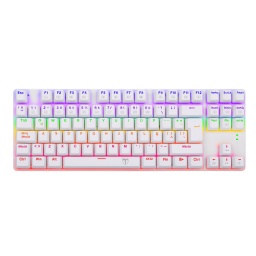 Teclado Gamer Mecanico TKL T-Dagger TGK313W Bora Rainbow Blanco Switch Red Espaol