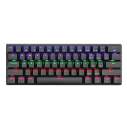 Teclado Mecanico Gamer 60% T-Dagger Arena T-TGK321 Negro RGB USB-C Switches Brown, Full key rollover