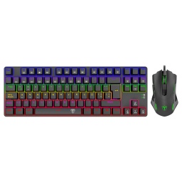 Combo Gaming T-Dagger Advance Force T-TGS005 Negro Teclado TKL Mecanico + Mouse Gamer RGB