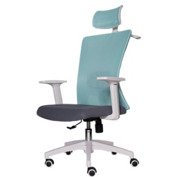 Silla Office Premium Fantech OCA258 Mint (Verde) Respaldo transpirable Reposacabezas y cuello