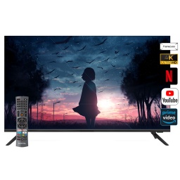 Smart TV Punktal PK-50 SFL 50'' 4K UltraHD Frameless Con Sintonizador ISDB-T WiFi Netflix YouTube