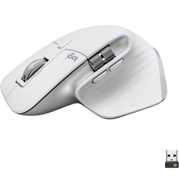 Mouse Inalambrico Logitech MX Master 3s con Batera Bluetooth y USB Unifying Ergonmico Sensor 8K - Gris (Pale Grey)