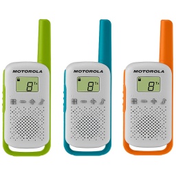 Handy Walkie Talkie Motorola TalkAbout T110TP 2 Vías 25 Km 22 Canales - Kit de 3 Unidades