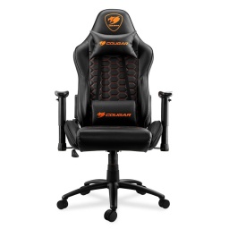 Silla Gamer Profesional Cougar Outrider Cuero PVC Marco de Acero Calidad Premmium - Black Edition