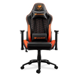 Silla Gamer Profesional Cougar Outrider Cuero PVC Marco de Acero Calidad Premmium - Classic Orange Edition