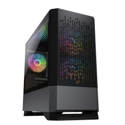 Gabinete Gamer Mini Tower Case Cougar MG140 Compact ARGB Vidrio Templado - Negro