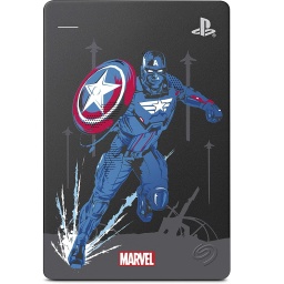 Disco Externo Portable USB 3.0 2TB Seagate Game Drive PS4 PlayStation Edición Especial Marvel Avengers Capitan America