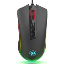 Mouse Gamer Redragon Cobra M711-FPS RGB 8 Botones Sensor ptico Pixart P3360 24000Dpi - Negro